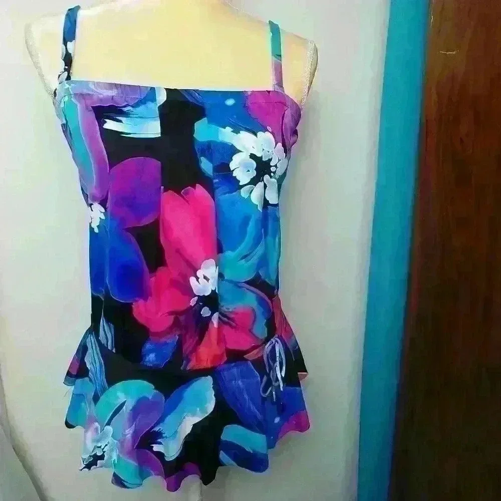 Maxine Of Hollywood Sz 6 Bathing Swim TOP